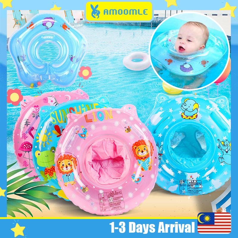 Baby Kids Swimming Ring Float Seat Inflatable Swimming Neck Ring Safety ...