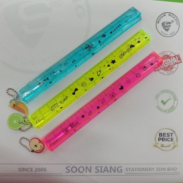 🎉 READY STOCK IN MALAYSIA 🎉Fluorescent L-shaped Acrylic Ruler TY-1610 ...
