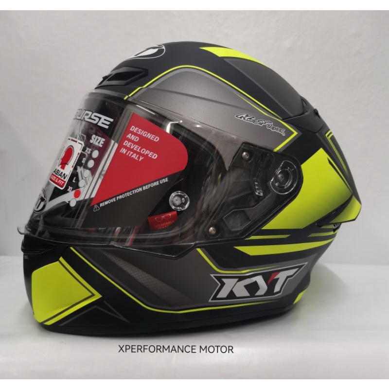 KYT TT COURSE - TOURIST MATT YELLOW FULL FACE HELMET | Shopee Malaysia