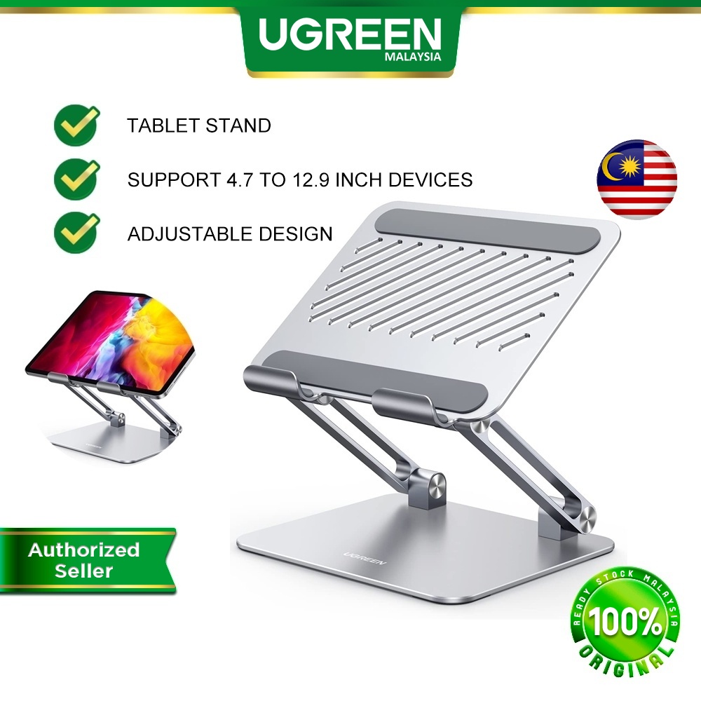 UGREEN Tablet Stand Holder for Desk Dual Rod Support Aluminum Tablet