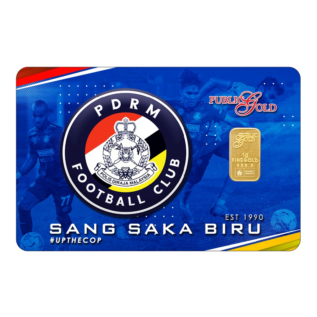 Public Gold Bullion Bar PG 1g (Au 999.9) - PDRM Football Club | Shopee ...