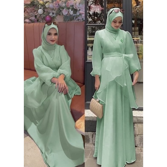 HIJAU Sage Green Party Robe Brocade Robe Beach Robe Brocade Robe tile ...