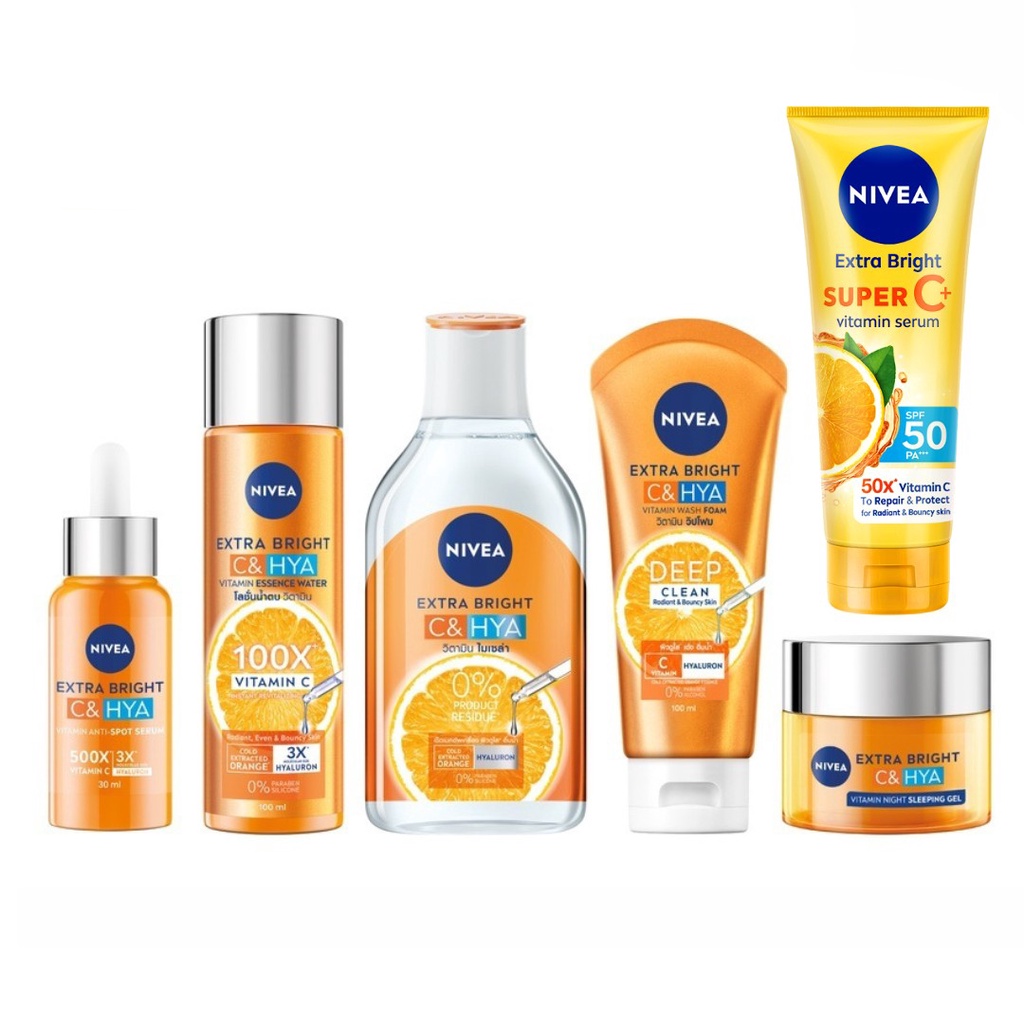 Nivea Extra Bright C&HYA Vitamin C Hyaluron Serum/Essence Water/Day ...