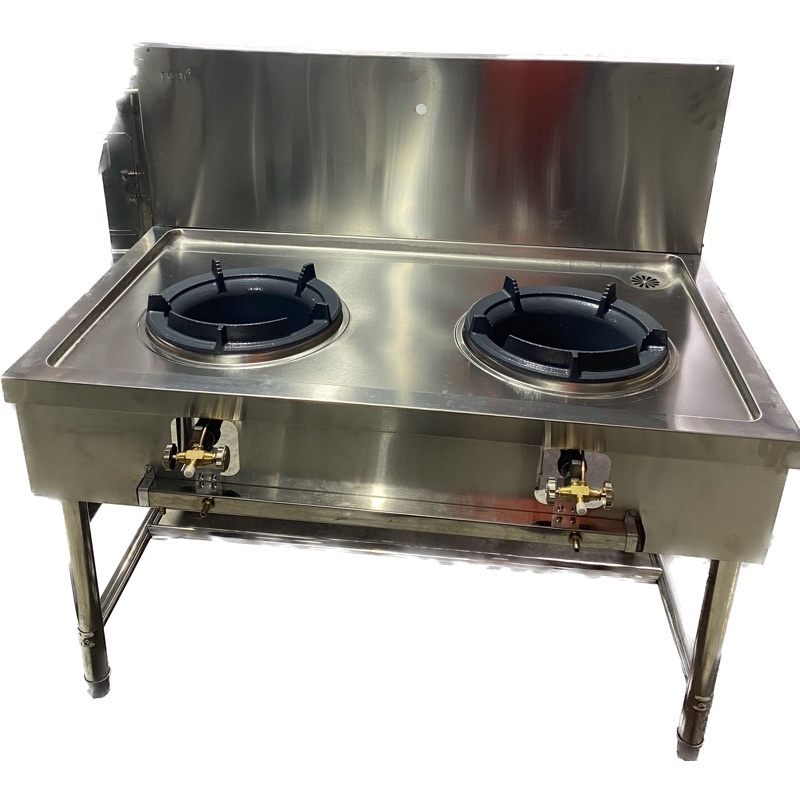 Fresh double kwali stainless steel stove （dapur stainless steel dua