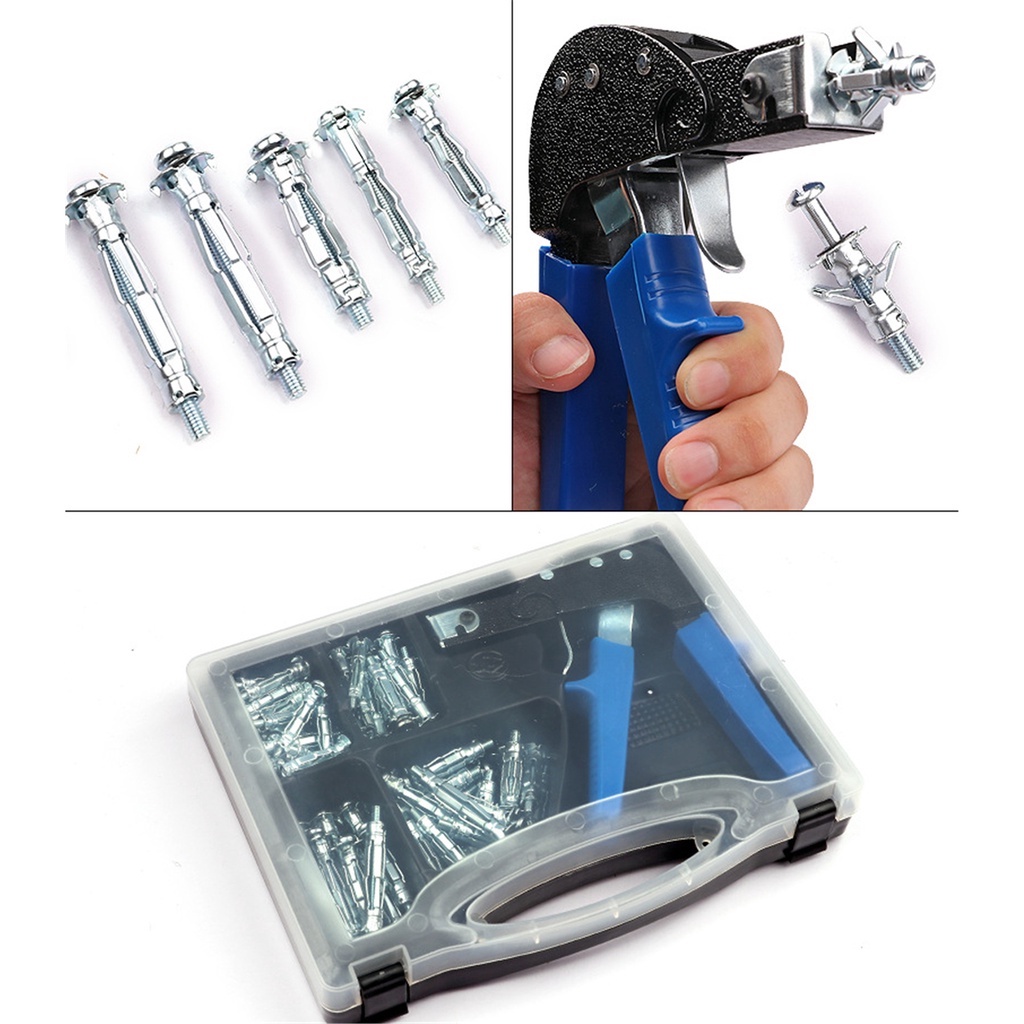 MKR 72pcs Wall Anchor Screw for Drywall Gypsum Drywall Wood Board Molly