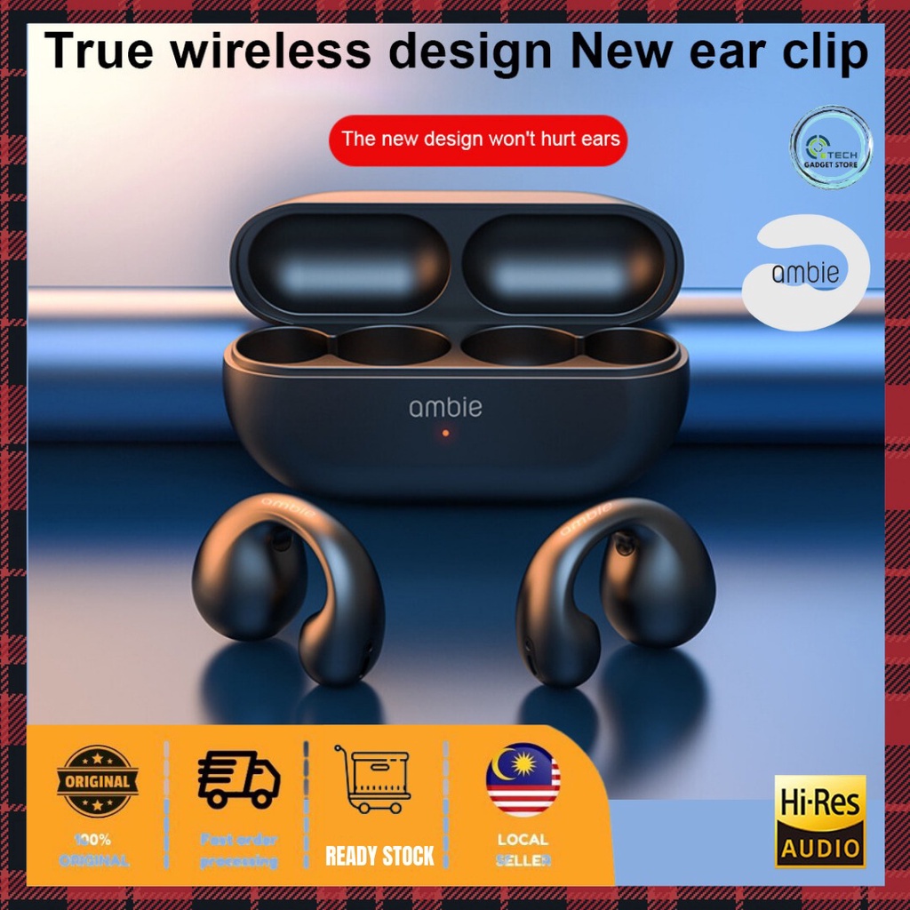 Ambie Sound Earcuffs Ear Bone Conduction Earing Type Wireless Bluetooth