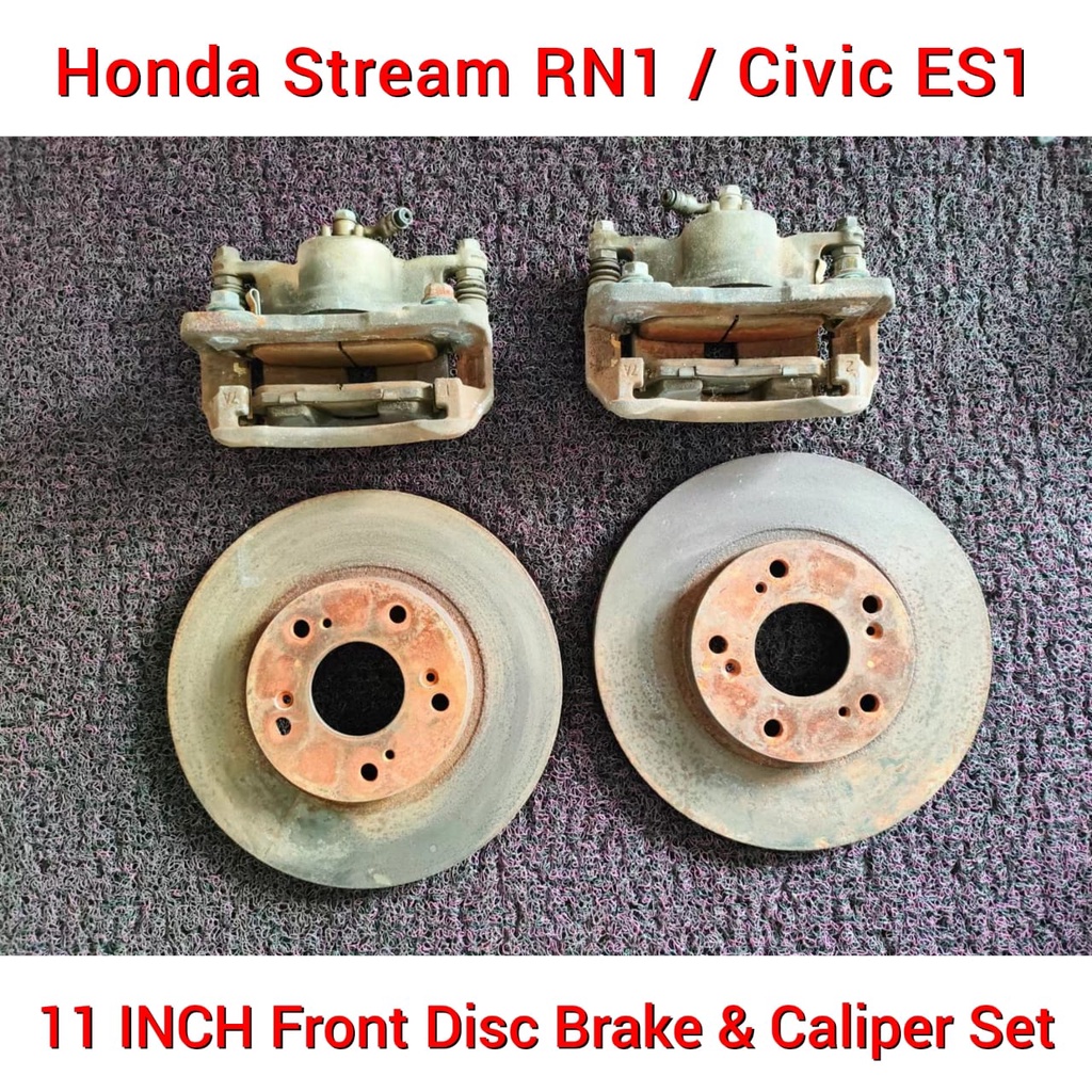 Honda Stream RN1 RN3 Civic ES1 Front Disc Brake With Caliper Set ( 11 ...