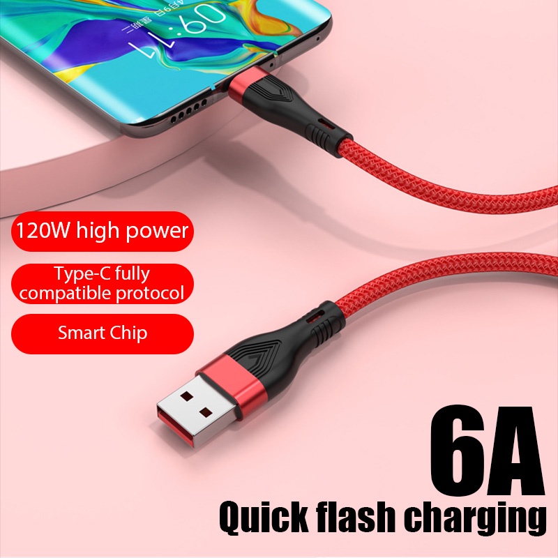 Usb120W 6A Fast High Current TypeC Charging Cable Fast Charging Data