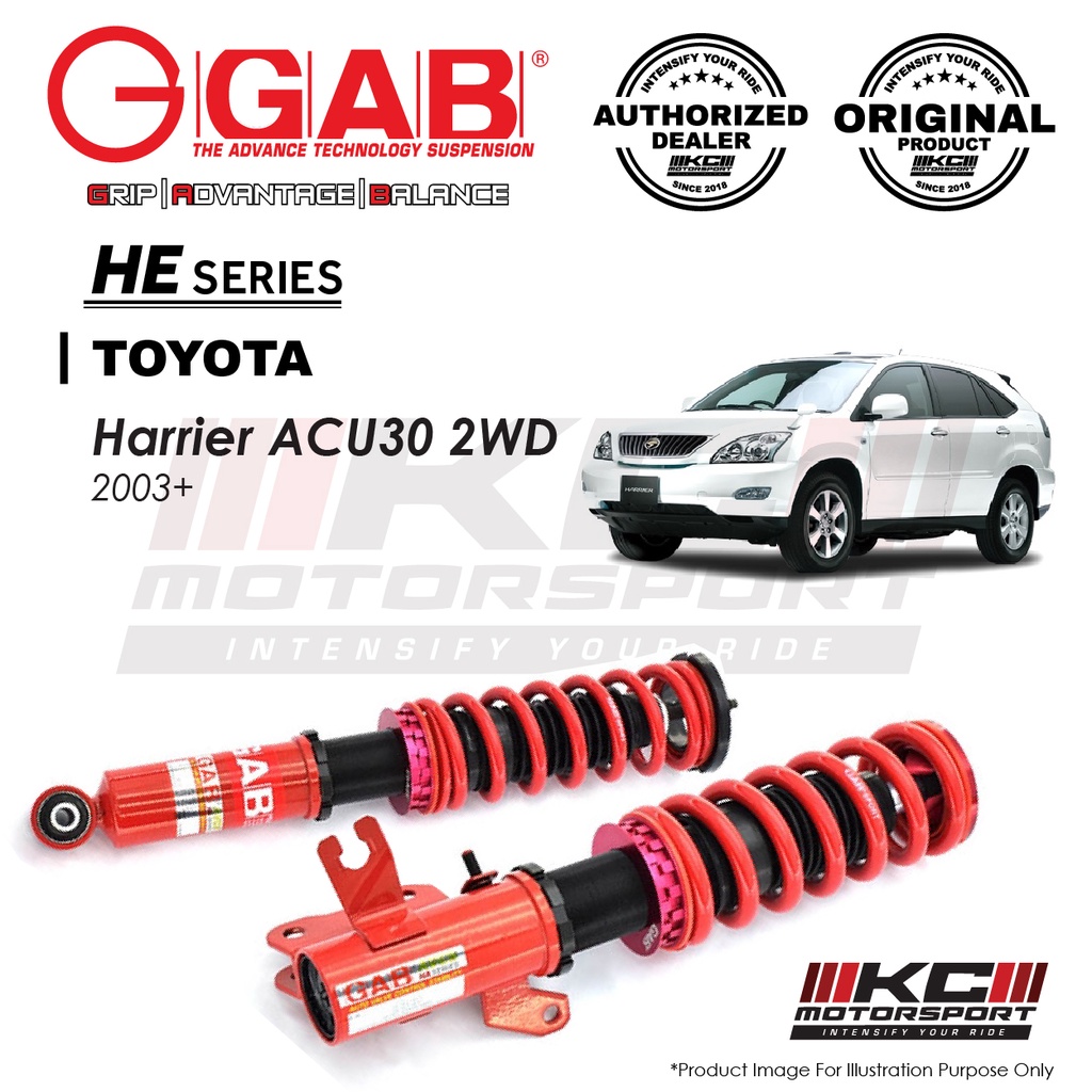 Toyota Harrier ACU30 2WD 2003-2013 - GAB HE Hi Lo Bodyshift Adjustable ...