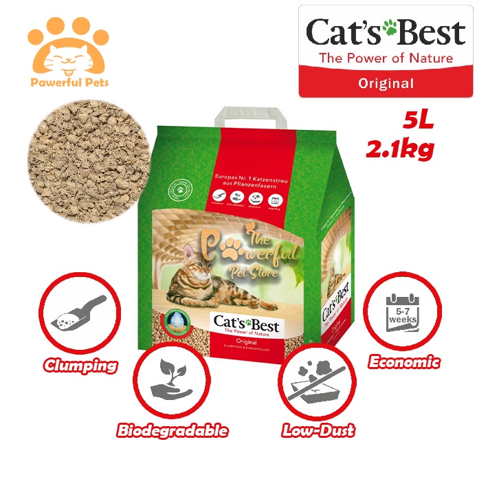 Cat's Best Oko Plus Original Cat Litter Natural Fibre Fiber Pine Wood