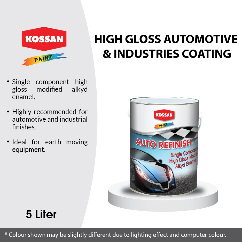 5l Kossan Spar White Bright Colour Series High Gloss Automotive 