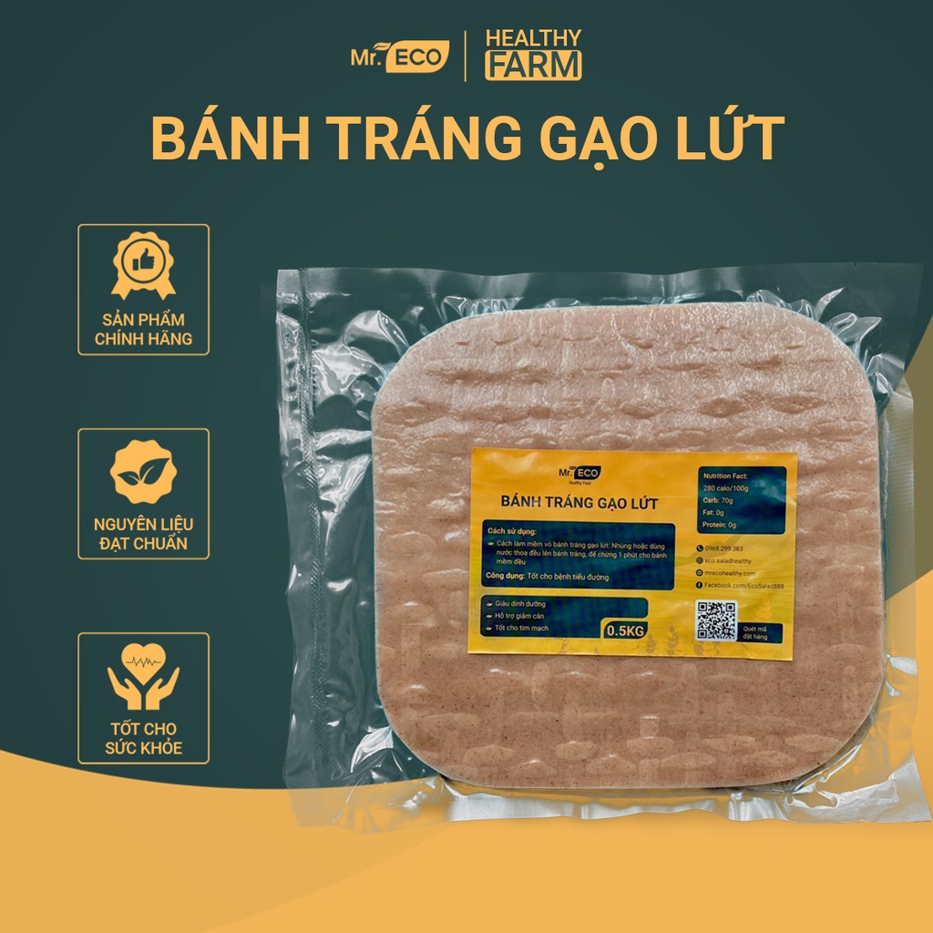 Mr Eco Healthy Food Brown Rice Paper, Eatclean Food, Rich in Nutrition ...