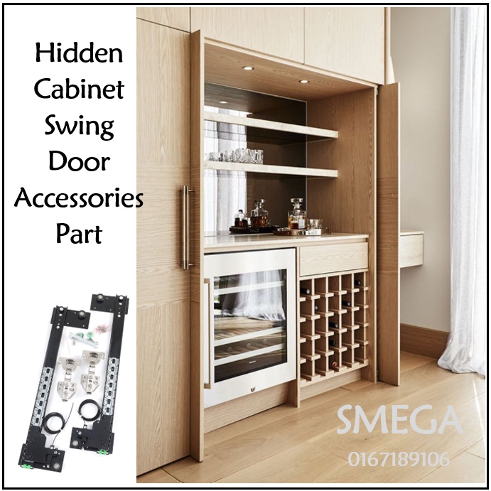 SMEGA Hidden Folded Cabinet Swing Door Wardrobe Kabinet Pintu ...