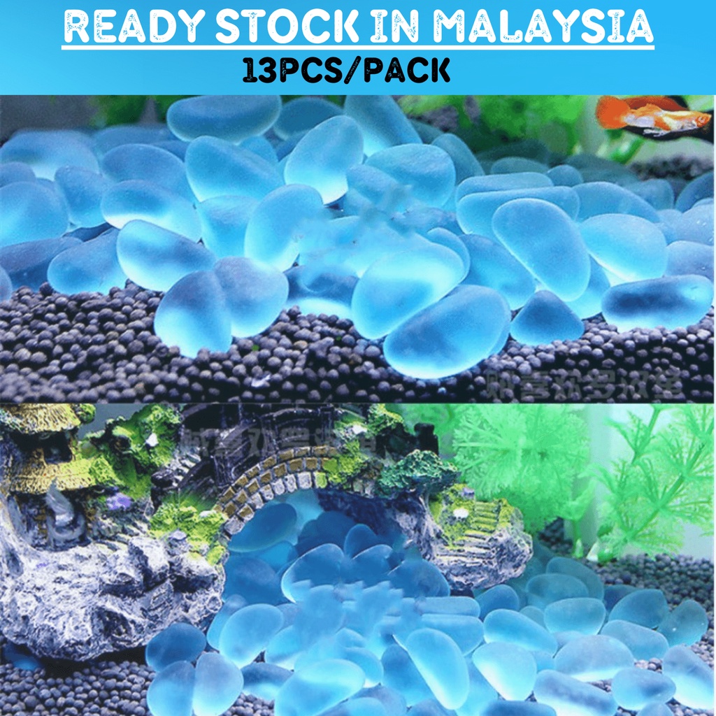 Blue Ocean Glass Stone Decoration Ornament For Aquarium Fish Tank 鱼缸造景石 ...