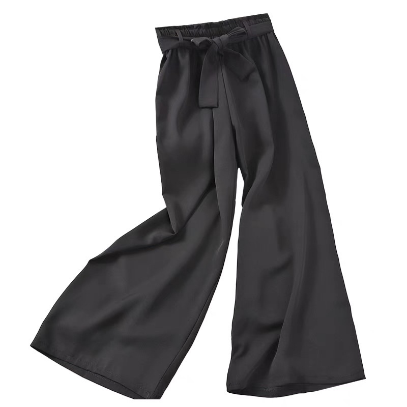 Black buttonline long pants