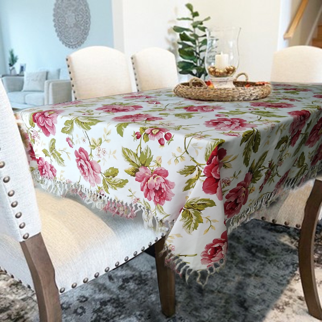 Cotton Table cloth | Washable Table Cloth |Dining Table Cloth 8 seater ...