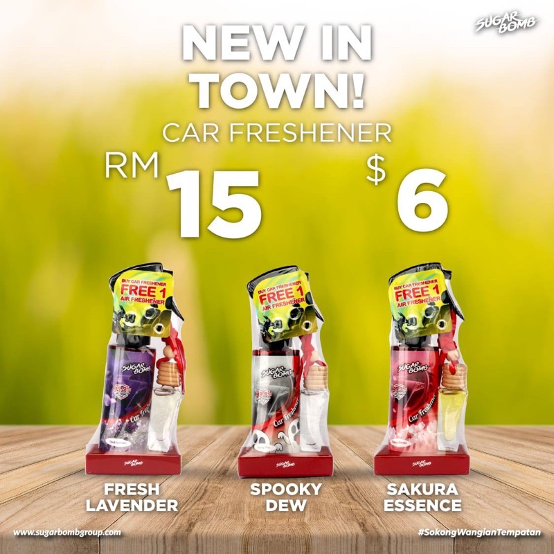 SUGARBOMB Car Freshener (BATCH TAK DE FREE AIR FRESHENER) 100ml