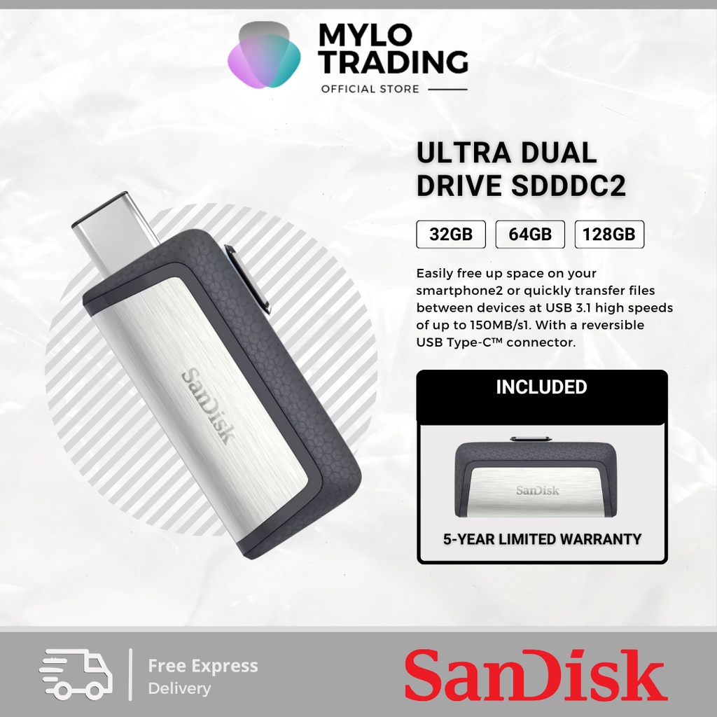 Sandisk Ultra Dual Drive Type-C USB 3.1 On-The-Go (OTG) SDDDC2 ( 16GB ...