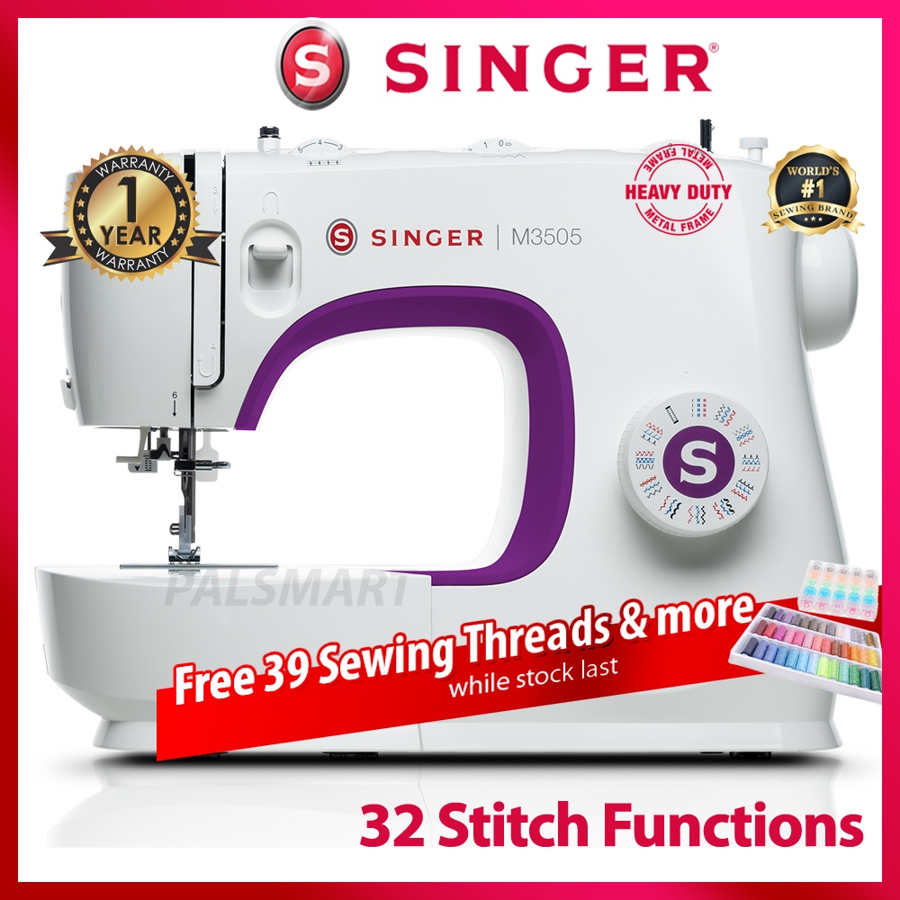 Singer Heavy Duty Sewing Machine M2405 M3505 (1 Year Warranty) Shopee