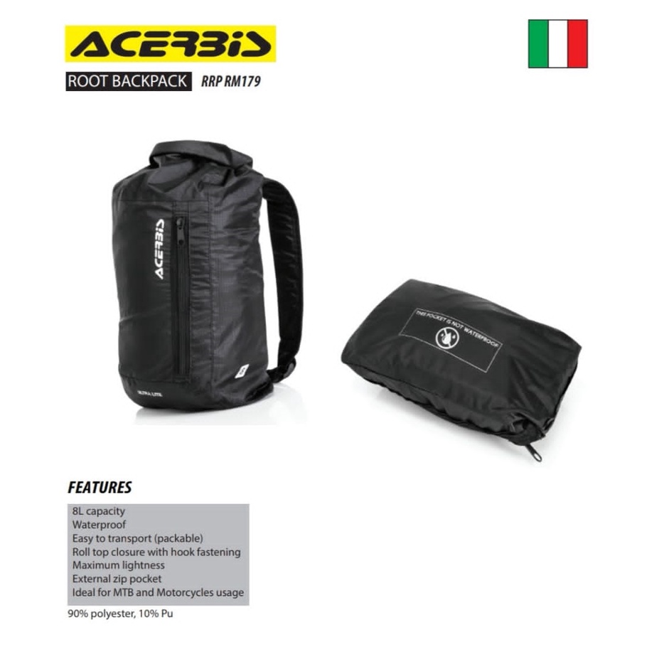 ACERBIS ROOT BACKPACK 8L | Shopee Malaysia