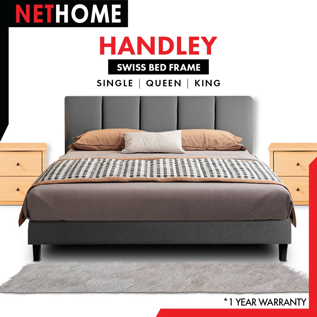 ⚡️free Delivery⚡️handley Canvas Divan Queen Size Bed Frame Katil Queen Bed Frame Queen 