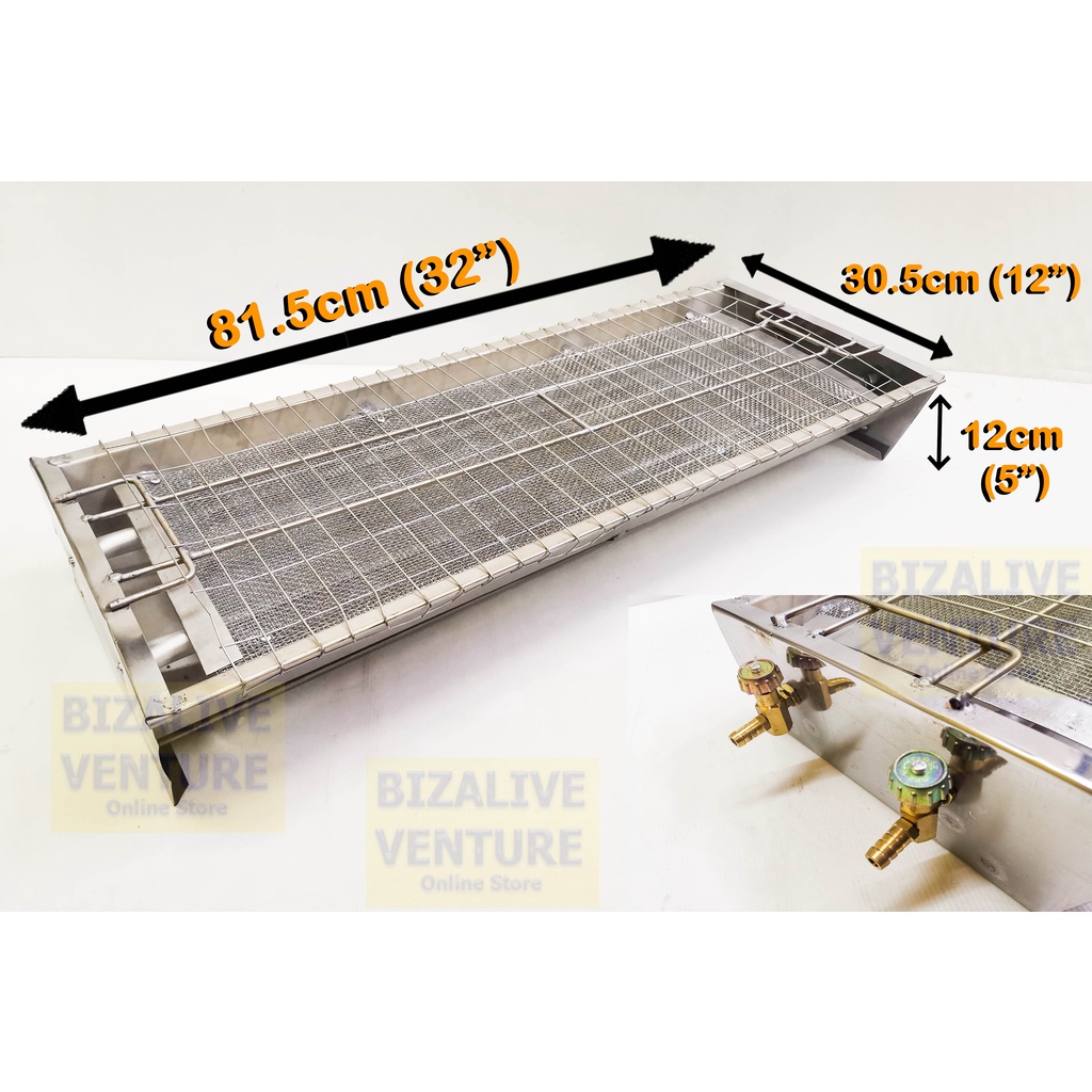 (2 Pipe) High Pressure Pembakar Otak-Otak Besar | BBQ Gas Stove | Grill ...