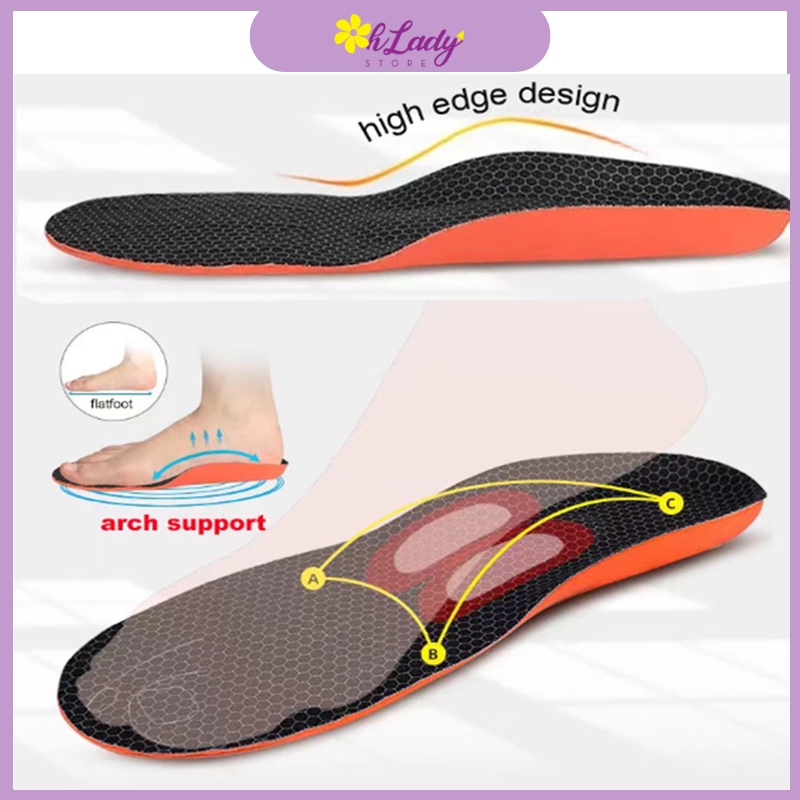 Arch Support Plantar Fasciitis Insoles, Shock Absorbing Shoe Insoles