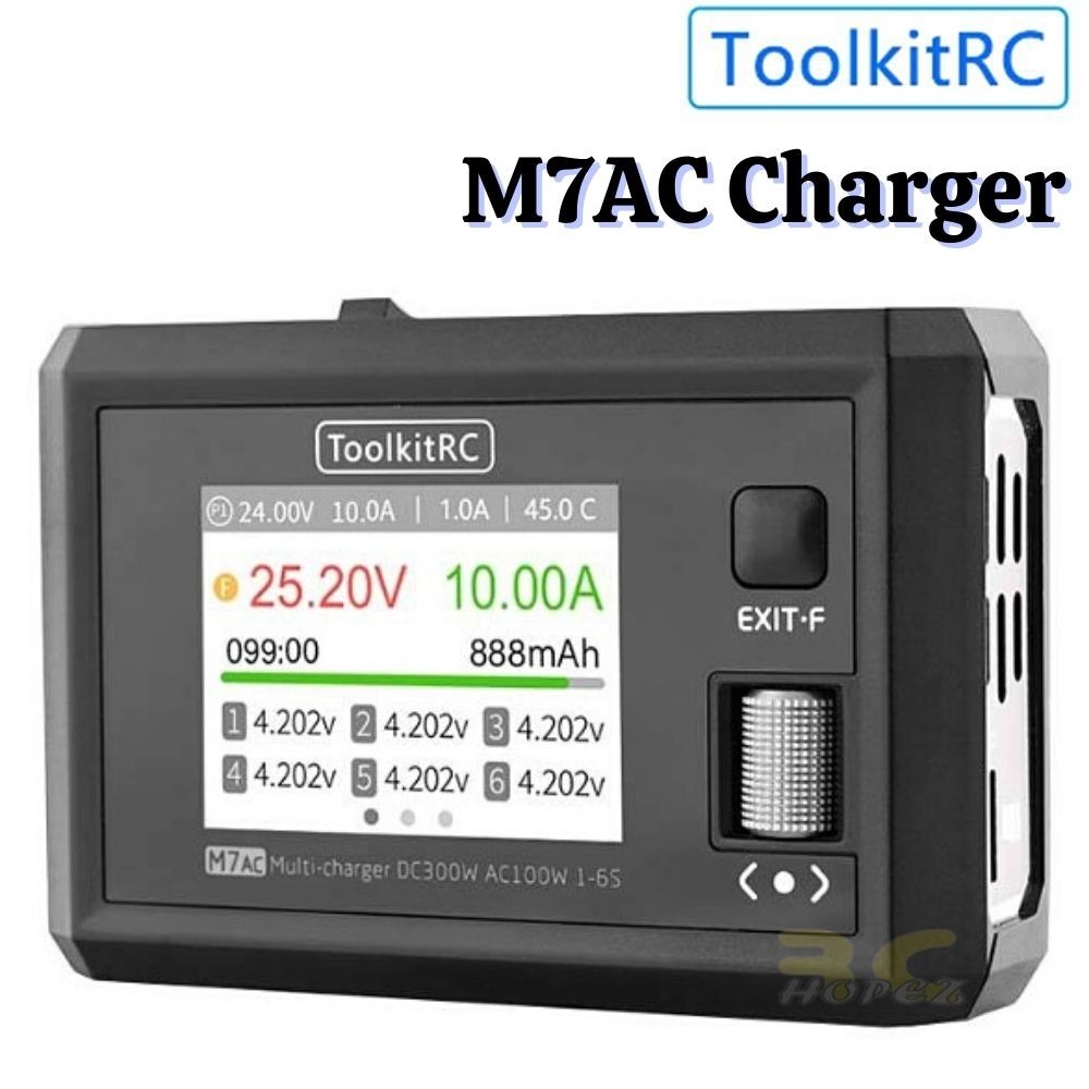 ToolkitRC M7AC 100W AC/300W DC 15A 2-6S Smart Balance Charger with XT30 ...