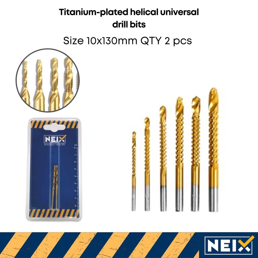 Titanium-plated helical universal drill bits 1材质麻花通用钻 | Shopee Malaysia