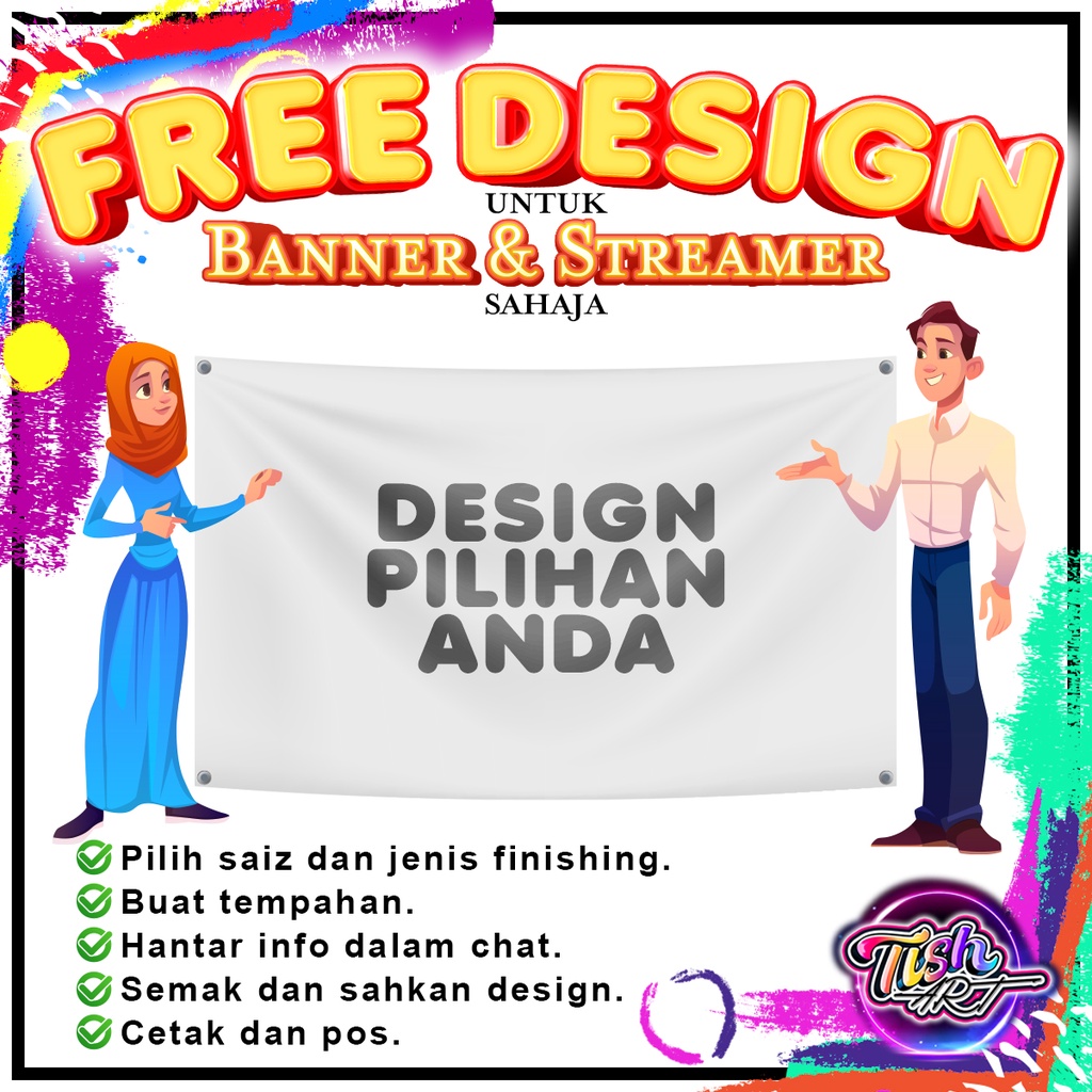 Banner dan Streamer Printing + FREE DESIGN | Shopee Malaysia