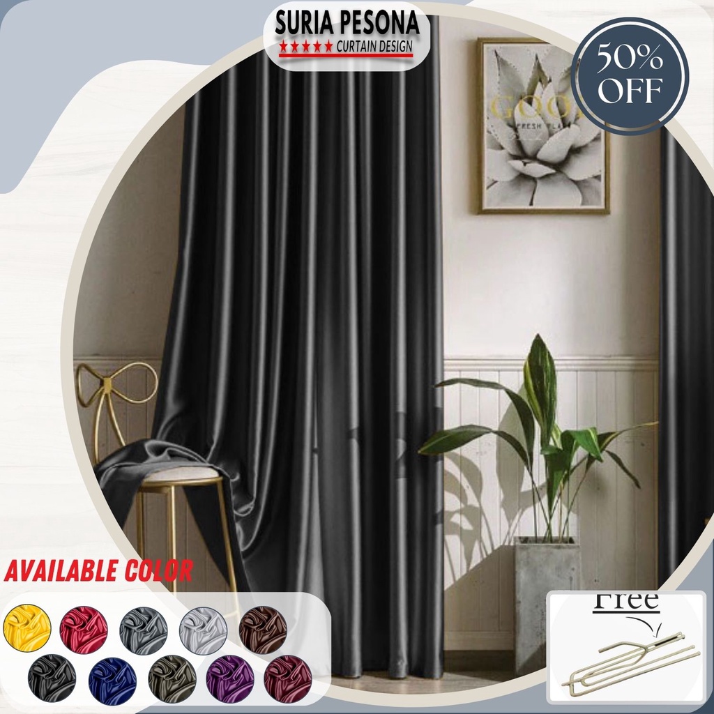 CH4-Curtain Blackout Modern Color, Ready Stock Made In Malaysia!JENIS ...