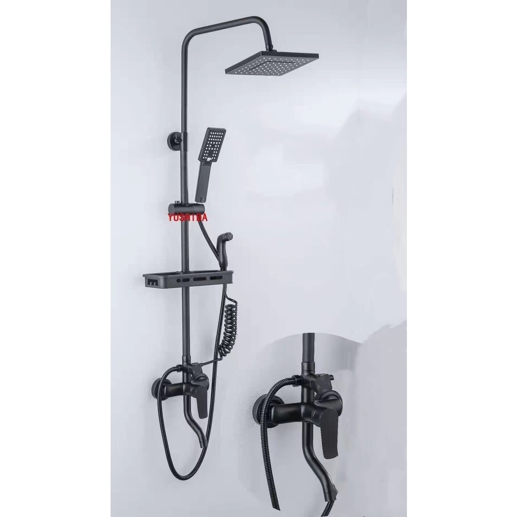 304 Stainless steel Bathroom 3in1 Square Shower Set with Rainfall ...