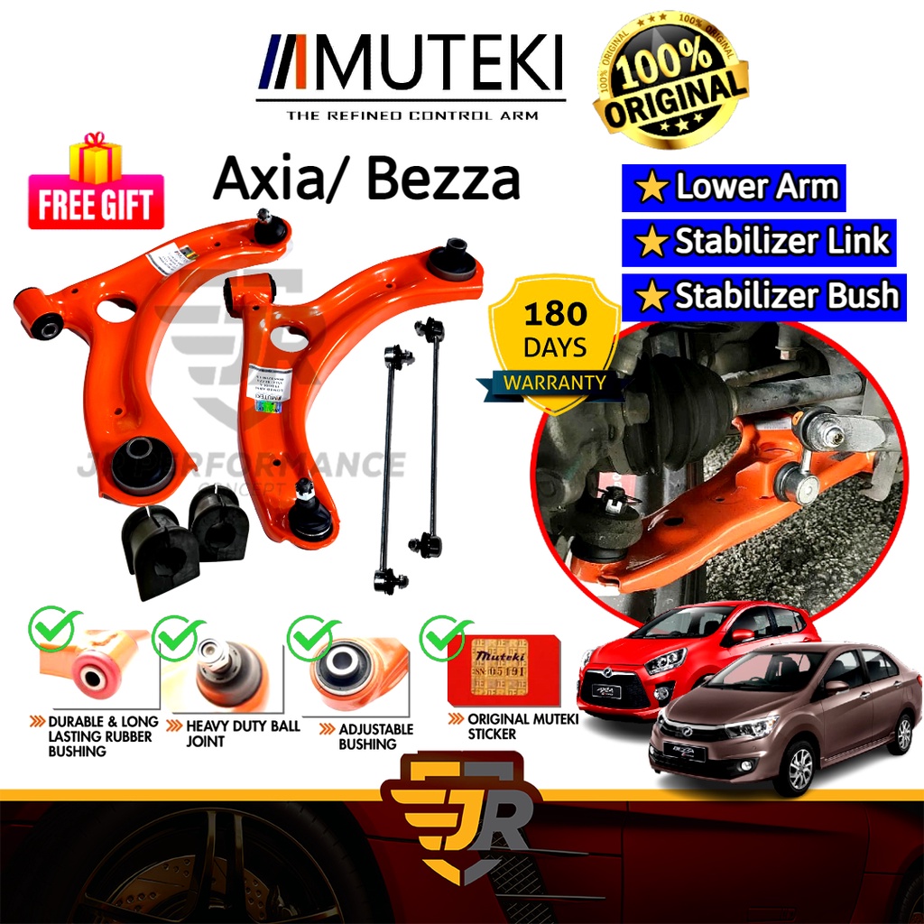 Muteki Lower Arm / Stabilizer Link / Stabilizer Bush Bezza Axia Muteki