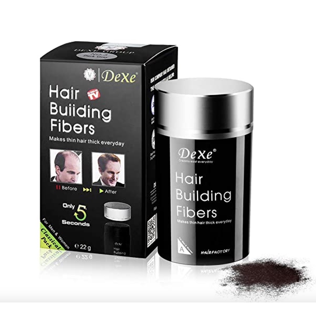 Authentic 22g Dexe Hair Fiber Men and Women Hair Loss Treatment, Serat ...
