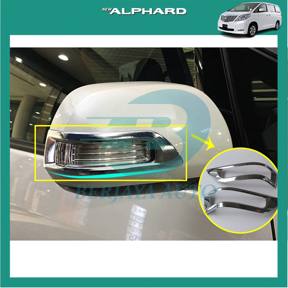 Toyota Vellfire / Alphard AH20 ANH20 (20082015) Side Mirror Chrome Lining Berjaya Auto Aksesori
