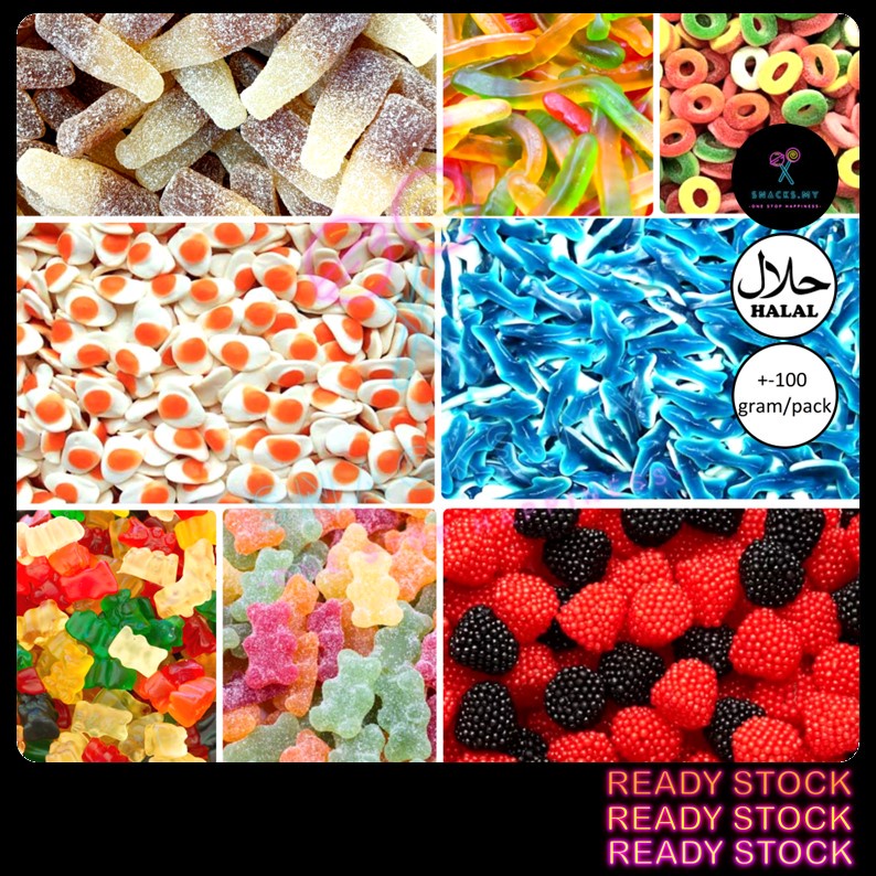 【HALAL】READY STOCK Bebeto & Haribo Gummy Blue Shark Granular Berries ...