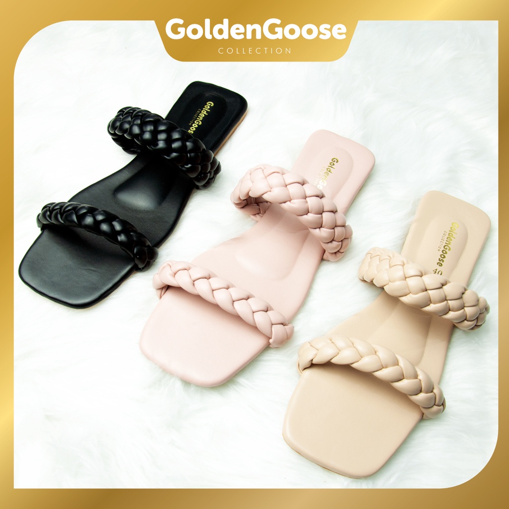 GOLDEN GOOSE COLLECTION S-82 Slipper Flat 2 Tali Big Toceng | Shopee ...