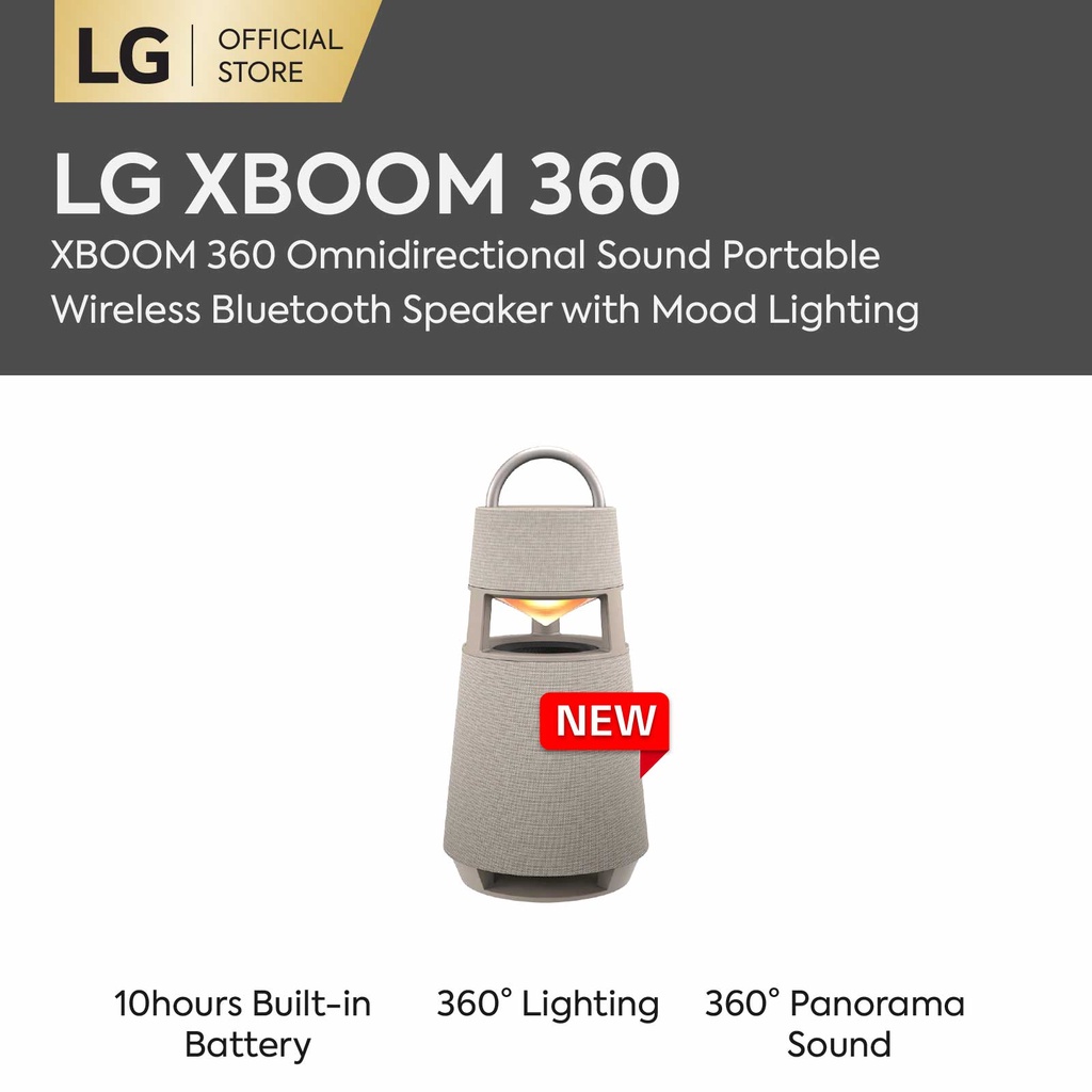 [PreOrder]LG RP4BE XBOOM 360 Omnidirectional Sound Portable Wireless Bluetooth Speaker with