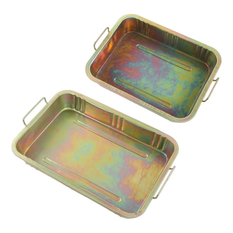 Oil Drip Tray Pan Galvanized Metal Oil Drain Container for Vehicle ...