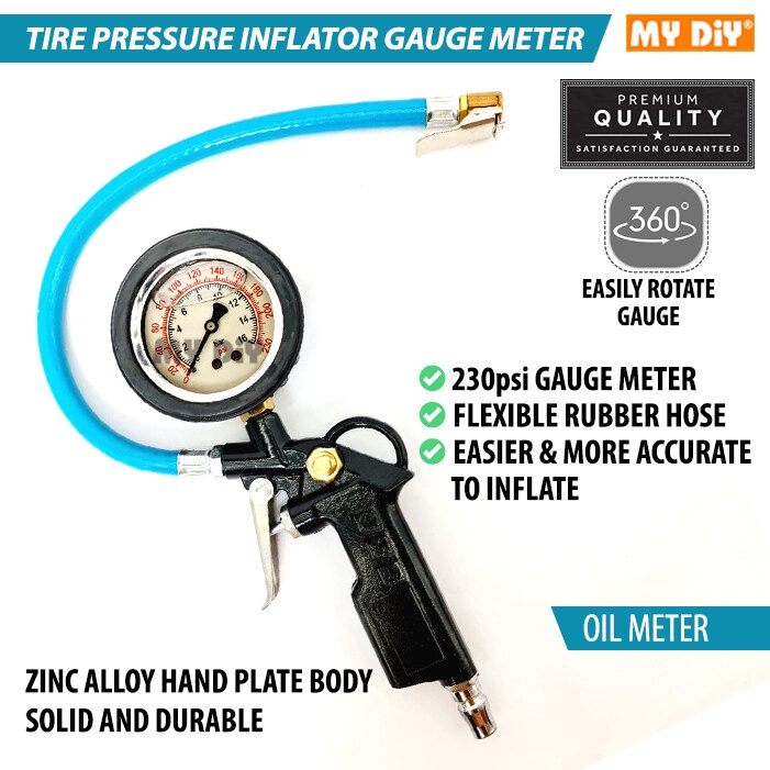 DIY Online4u - Tire Pressure Inflator and Gauge Oil Meter or Digital ...