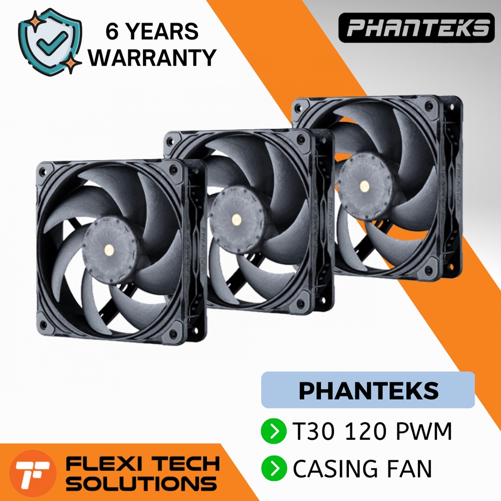 Flexi Tech PHANTEKS T30 120 PWM Fan Ultimate PC Desktop Cooling Fan ...