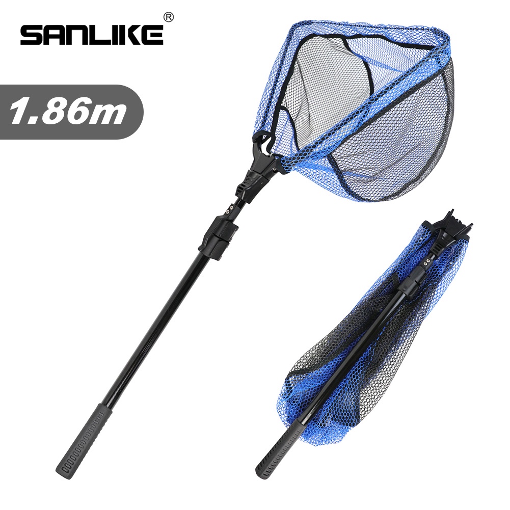 best net for shore fishing 32in Foldable Drop Net Fishing Landing Prawn Bait Crab Shrimp Pier Fish  Mesh