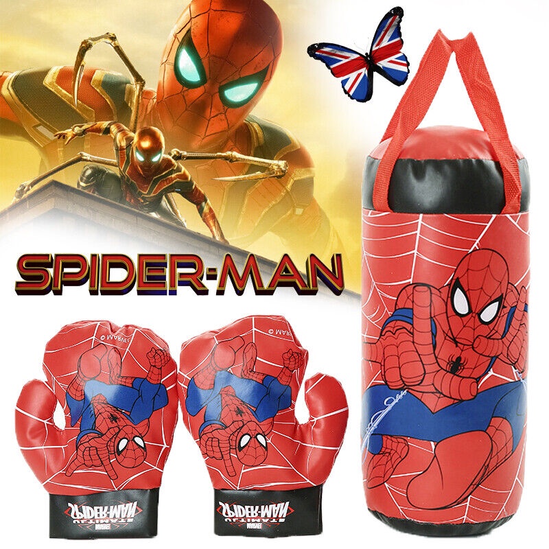 Spiderman Punching Bag Boxing Play Set for Kids with Gloves Shopee