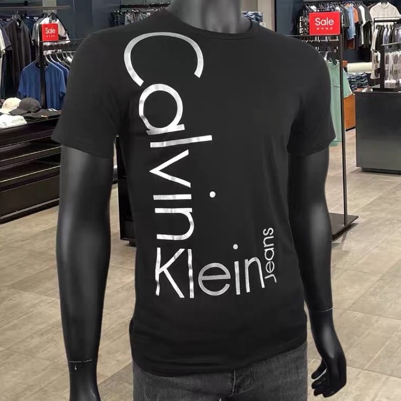 Original Calvin Klein Ck Cotton Right Vertical Aligned Logo Print T