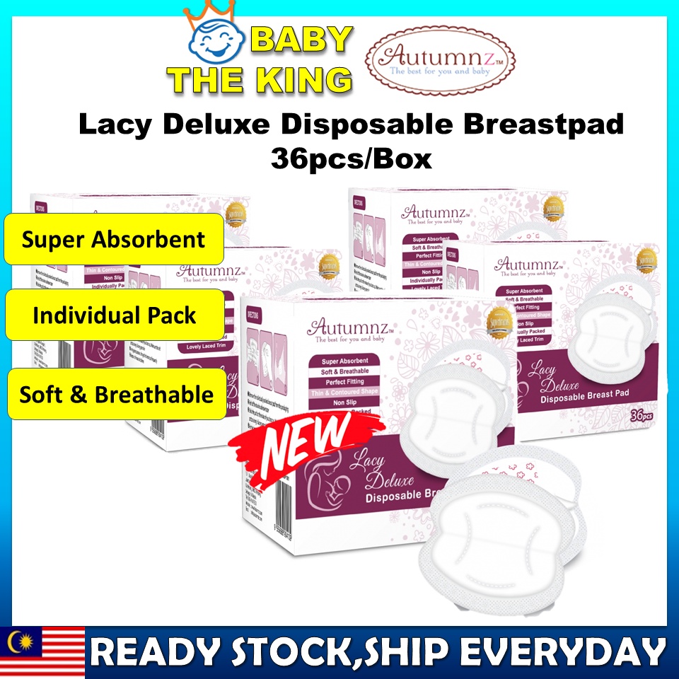 Autumnz Lacy Deluxe Disposable Breast Pad 36pcs / Nursing Pad/Breastpads/  Pad Payu Dara