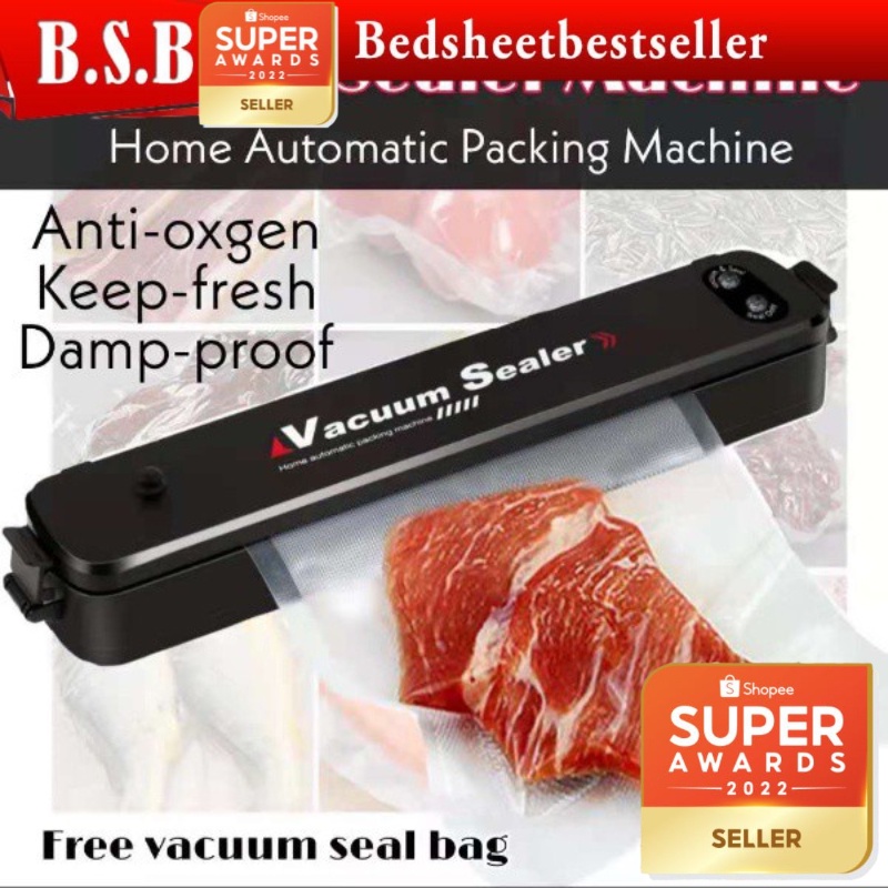B.S.B Free 10Bag Sealer Kitchen Automatic Vacuum Seal Food Saver Vacuum