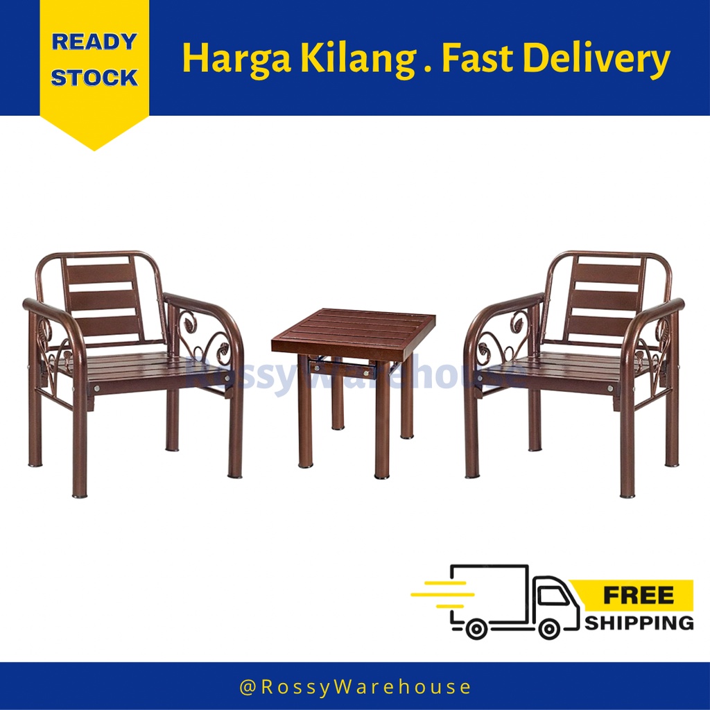 FREE SHIPPING Antique Garden Bench Set / Outdoor Furniture Bench Set