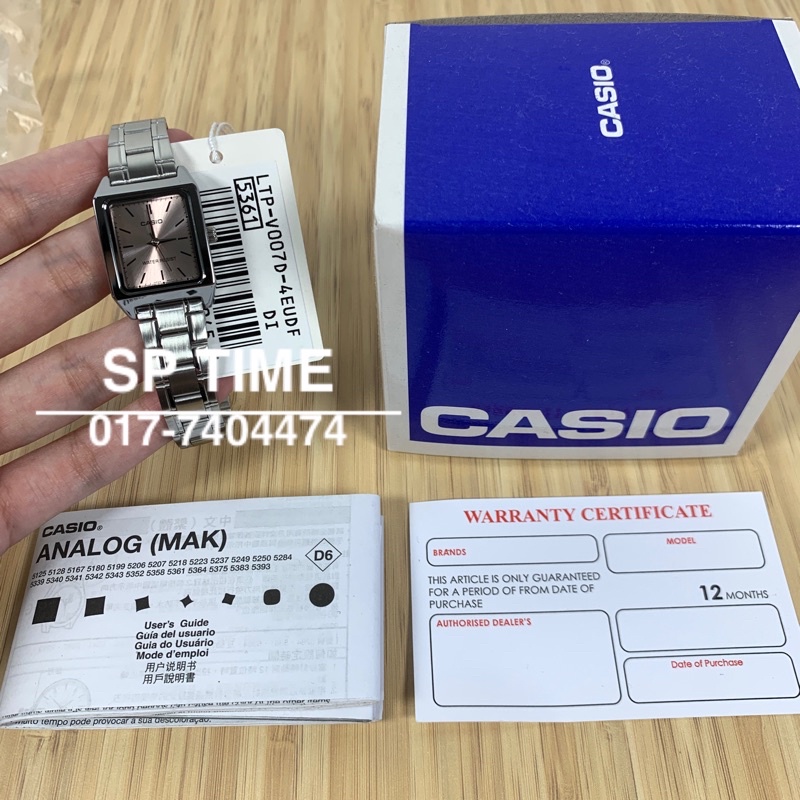 CASIO ANALOG LTP-V007D-1B / LTP-V007D-1E / LTP-V007D-2E / LTP-V007D-4E ...