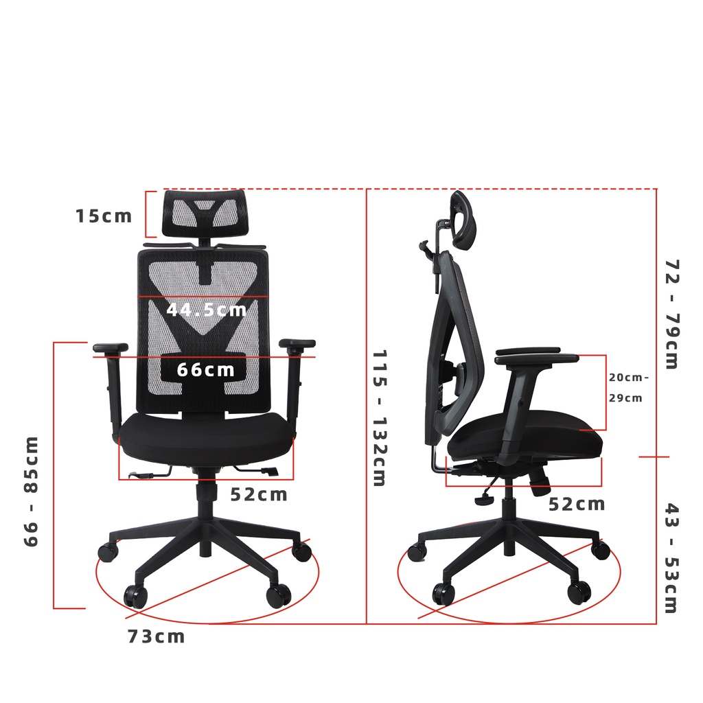 KitchenZ Office Ergonomic Executive High Back Foldable Chair Office