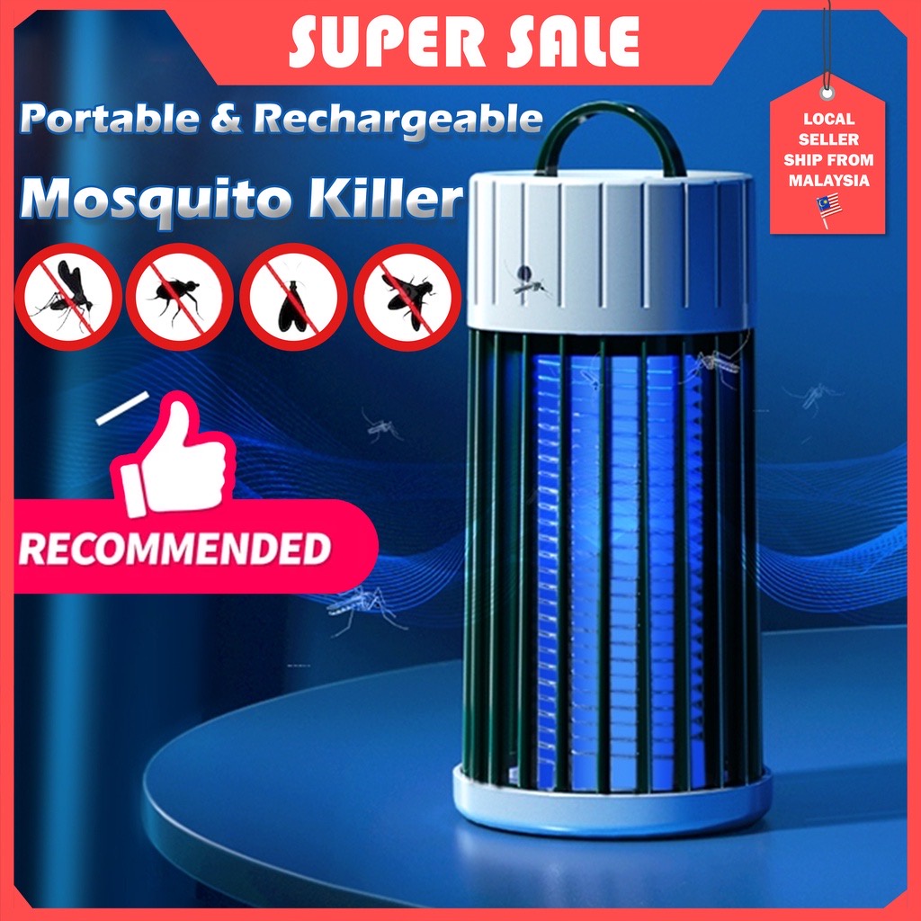 Electric Mosquito Killer Lamp with Night Light Portable Rechargeable ...